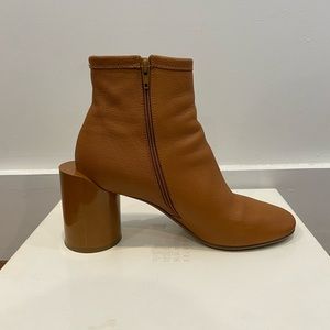 Maison Margiela circle heel leather booties